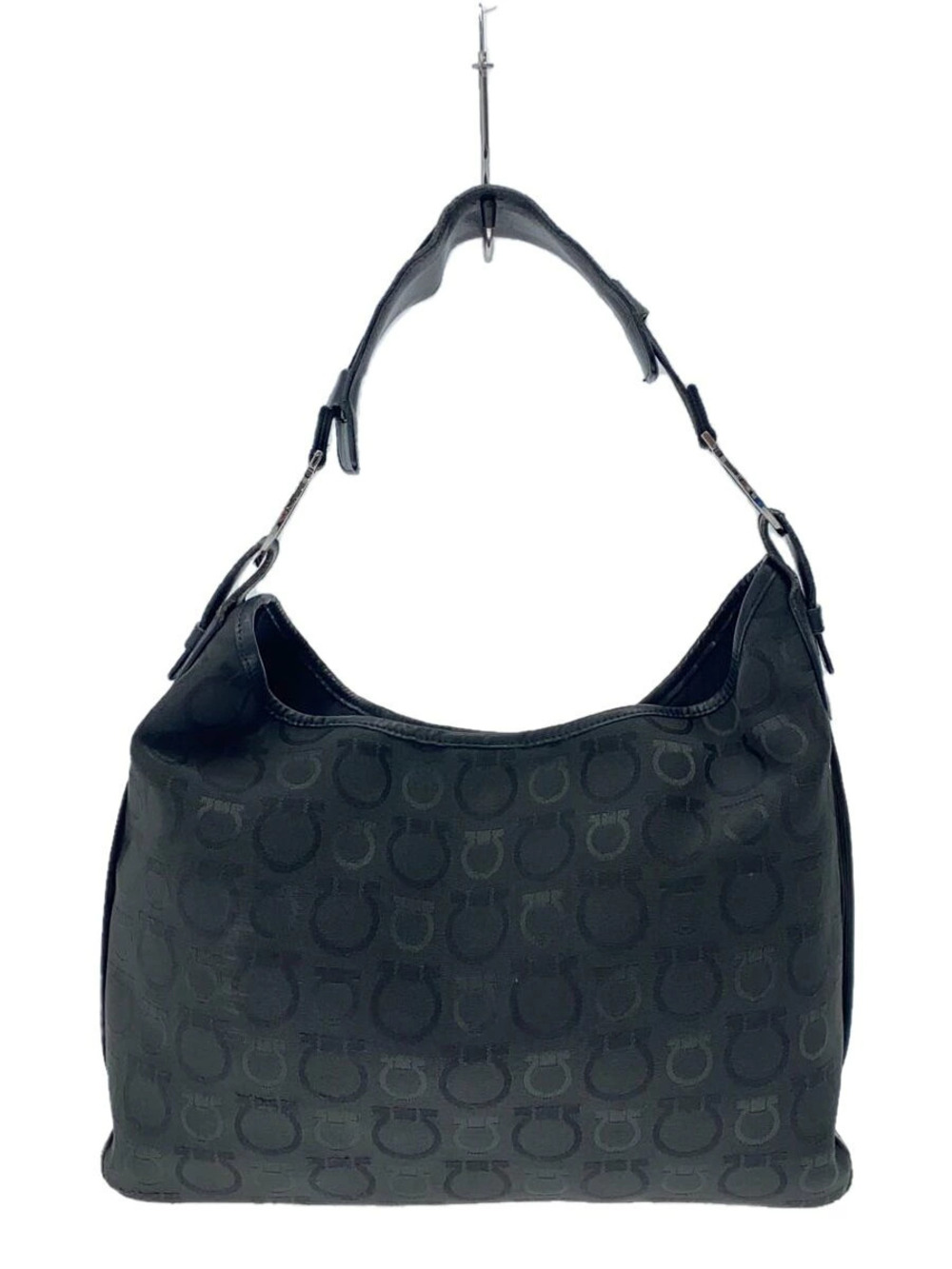 Salvatore Ferragamo Gancini Tote Bag Canvas Black All over